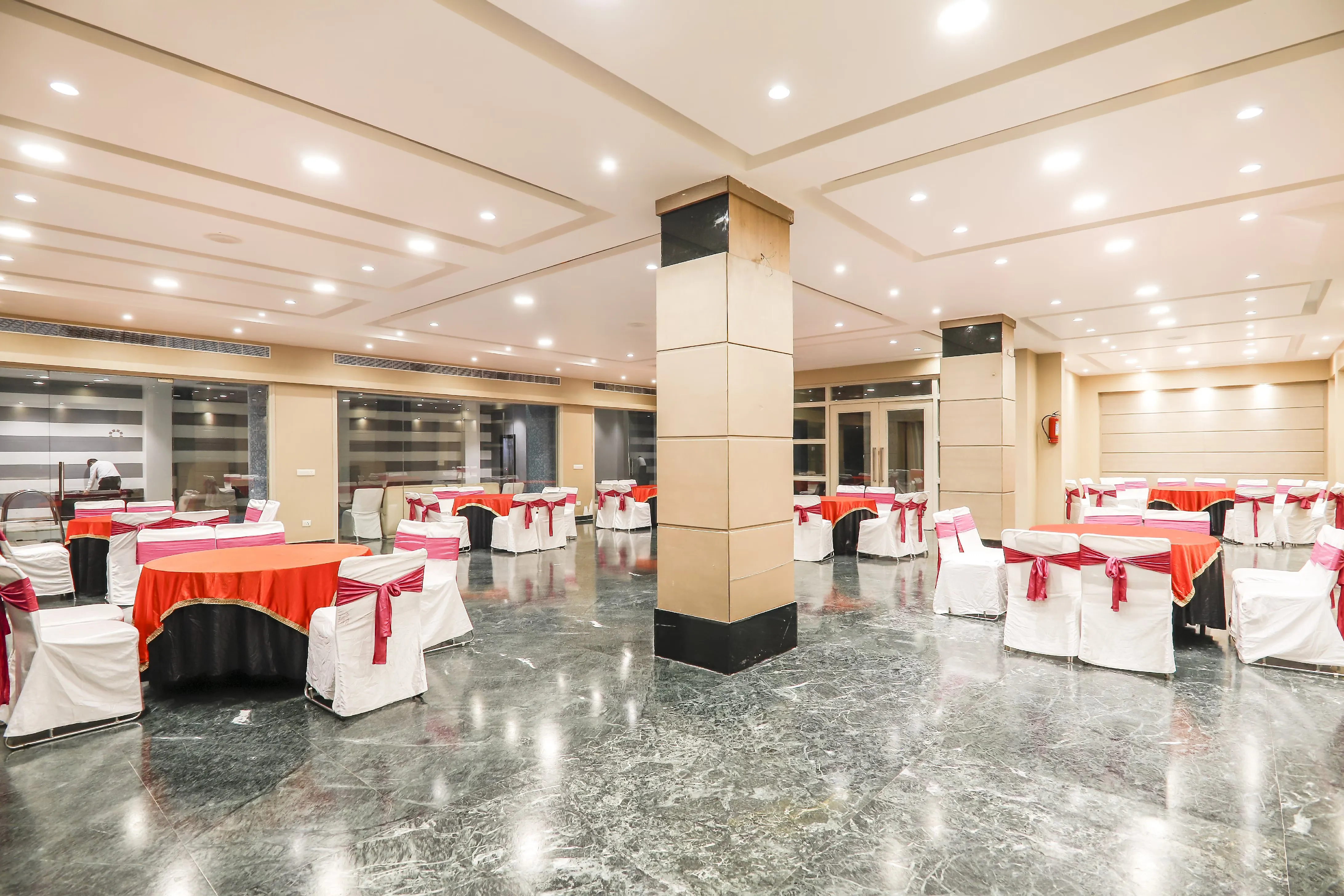 Olive banquet dining room view