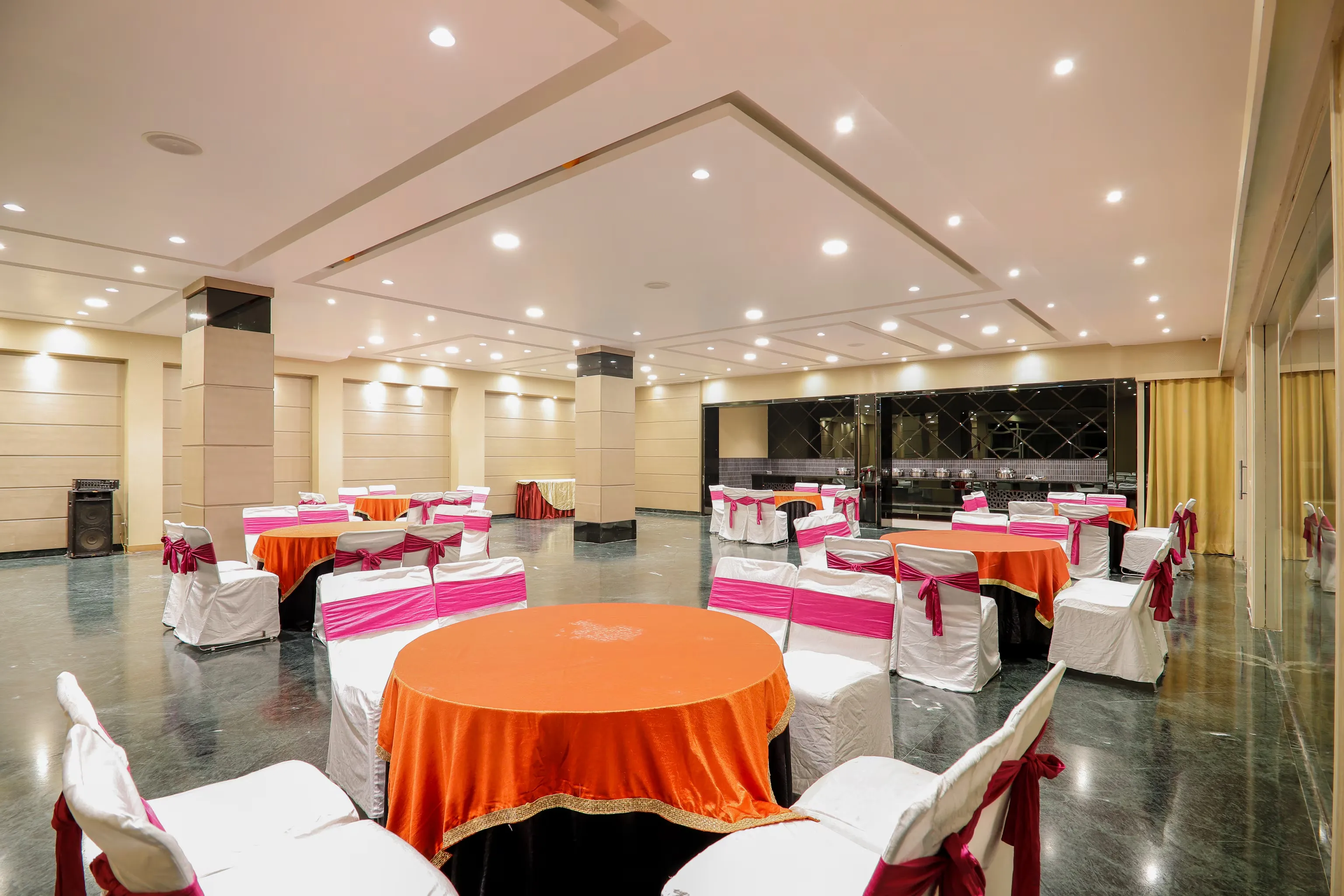 Dining area with stylish arrangement