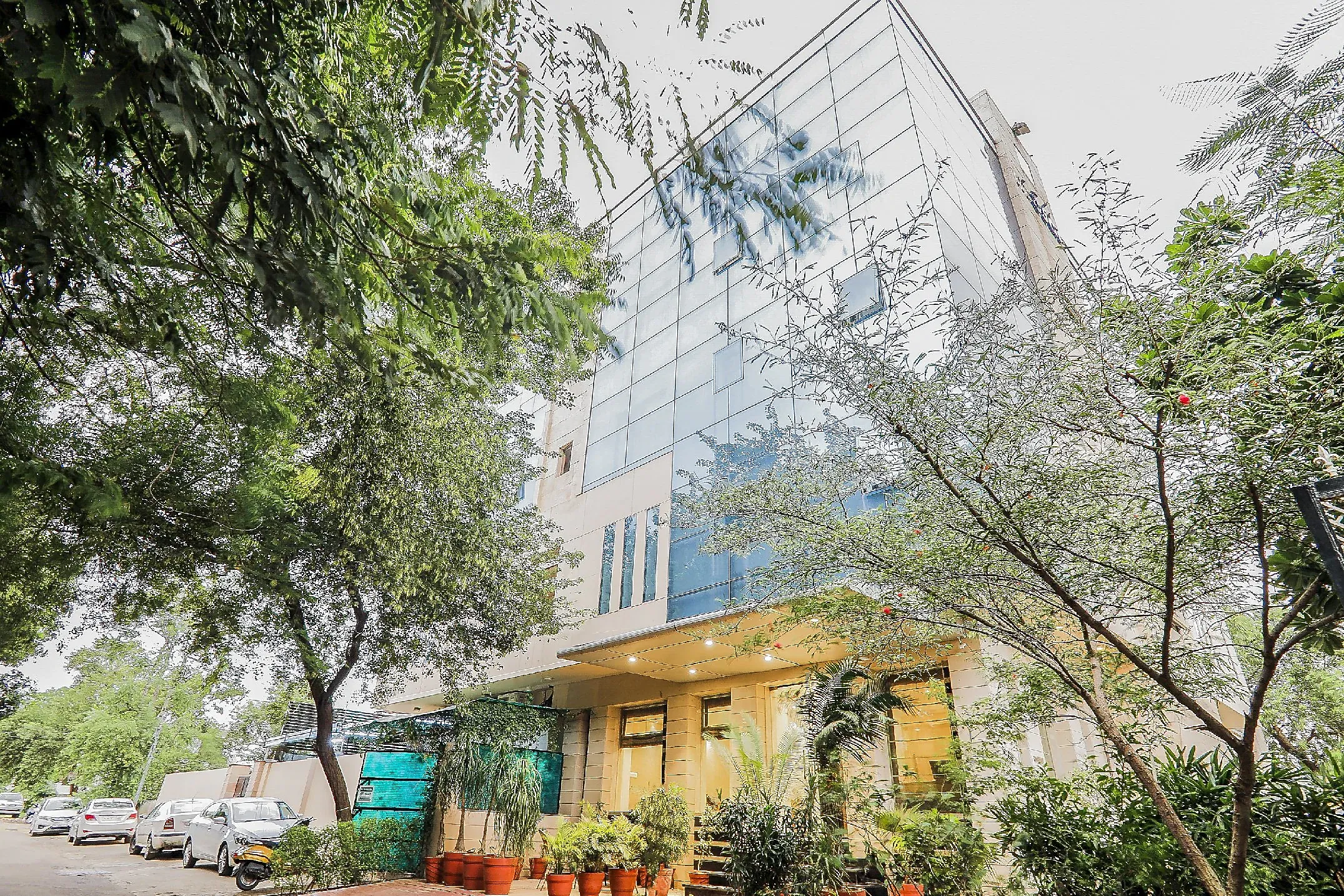 Hospitality space with warm ambiance